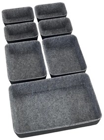 WENKO 64502100 - Organizator pentru sertar FELT 28,5x20 cm gri