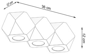 Spot în culoare naturală 12x36 cm Vige – Sollux