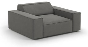 Fotoliu gri cu tapițerie din catifea Jodie – Micadoni Home