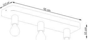 Spot Sollux SL.1158 TAVO 3xE27/15W/230V beton