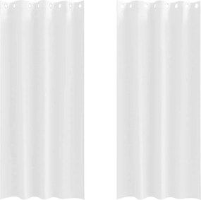 vidaXL Perdele Opaque cu Inel 2 pcs Alb pur 245 x 140 cm Poliester