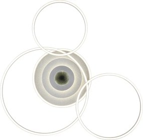 Globo 67824-60 -LED plafonieră reglabilă MILES 60W/230V 80,8x99,2 cm argintie+telecomandă
