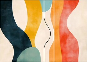 Tablou pe sticlă - Ilustrație colorată minimalistă II. (70x50 cm)