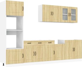 vidaXL Set dulap de bucătărie din 7 piese „Kalmar” lemn stejar Sonoma