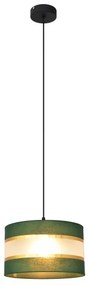 Lustră pe cablu HELEN 1xE27/15W/230V d. 25 cm verde/auriu