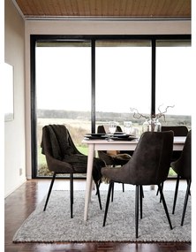 Masă de dining extensibilă din lemn masiv de stejar 180x90 cm Tyler - Rowico