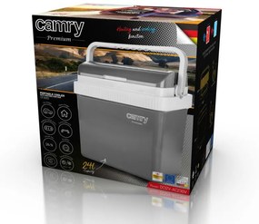 Lada frigorifica portabila Camry CR 8065, 21 L, 12V DC/220V AC, Racire si incalzire, Gri