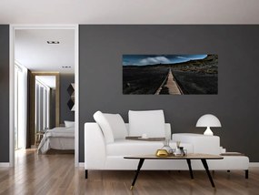 Tablou drumul de lemn în amurg (120x50 cm)