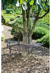 Bancă de grădină neagră din metal Narvi - Garden Pleasure