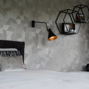 Lampa de perete de design neagră reglabilă - Luna