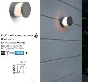 Aplica de perete exterior design modern IP65 BLOCK