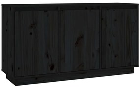 813813 vidaXL Servantă, negru, 111x34x60 cm, lemn masiv de pin