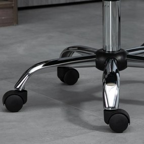 Vinsetto Scaun de birou ergonomic înălțime reglabilă picior cromat rotativ 360° îmbrăcăminte material textil bej | Aosom Romania