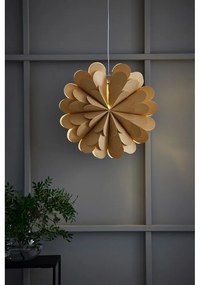 Decorațiune luminoasă aurie suspendată ø 45 cm cu model de Crăciun Maravilla – Markslöjd