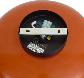 Plafonieră retro neagră cu sticlă portocalie 30cm - Glaze