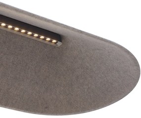 Lampă suspendată modernă neagră cu interior gri, incl. LED cu 3 trepte de intensitate luminoasă - Dani