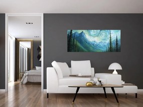 Tablou - Peisaj cu o adiere din Van Gogh (120x50 cm)