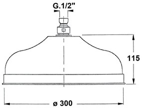 Cap de duș în culoarea bronz din alamă ø 30 cm Antea – Sapho