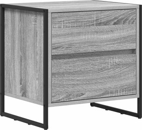 vidaXL Noptieră cu sertar Gri Sonoma 50 x 39.5 x 50 cm Lemn compozit