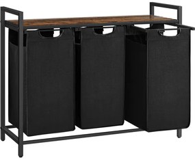 Coș pentru rufe REX maro/negru