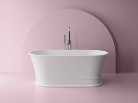 Cada baie freestanding ovala, compozit, 170 x 84 cm, Cast Marble Alcamo 170 x 84 cm