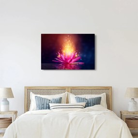 Tablou cu lotus pe apă (90x60 cm)