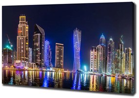 Tablou pe pânză canvas Dubai timp de noapte