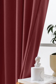 Draperie opaca culoarea vinului VELVET 135x250 cm Agățat: Inele metalice