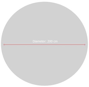 Covor de Copii Rotund Pisica Sophie, Multicolor, 200x200 cm