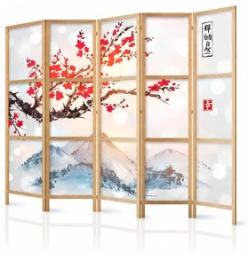 Paravan japonez - Japanese Style: Fuji Mountain II [Room Dividers]