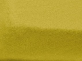 Cearsaf Jersey pentru patut copii cu elastic galben 60x120 cm