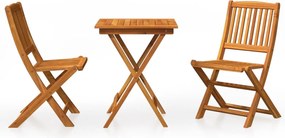 vidaXL Set mobilier grădină, pliabil, 3 piese, lemn masiv acacia