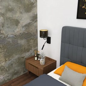 Lampă de perete LOFT SHADE 1xE27/60W+1xG9/8W/230V neagră/aurie