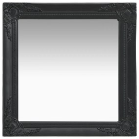 vidaXL Oglindă de perete in stil baroc, negru, 60 x 60 cm