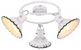 Plafoniera metal stil industrial JOWITA 3 alb-negru