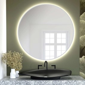 Smartwoods Bright oglindă 100x100 cm rotund cu iluminare alb 5904107900483
