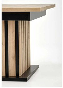 Masă de bucătărie Lamello 160 cm, stejar artisan / negru