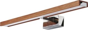 Brilagi-LED Iluminare pentru oglindă de baie WOODY MIRROR 3în1 LED/12W/230V IP44 crom/stejar cireș