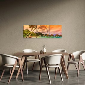 Tablou - Insula Bora Bora (cu ceas) (90x30 cm)