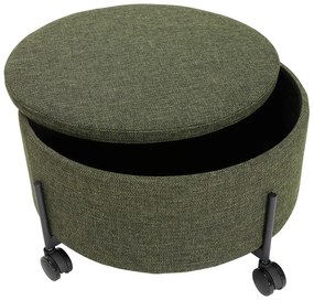 Puf cu roți verde Contain – Hübsch