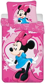 Disney Minnie Hello lenjerie de pat 140×200 cm, 70×90 cm microfibră