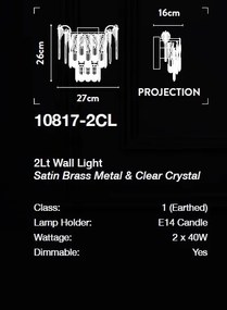 Aplica de perete cristal design lux decorativ Belle