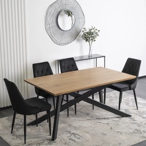 JAKS Masă extensibilă Hamilton 160-200 cm stejar auriu