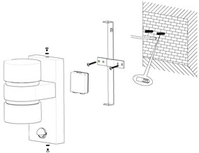 Eglo 96276 - LED Corp de iluminat perete exterior cu senzor ATOLLARI 2xLED/6W
