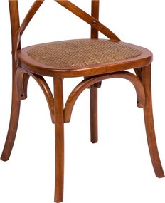 Scaun Thonet din lemn masiv si sezut din ratan