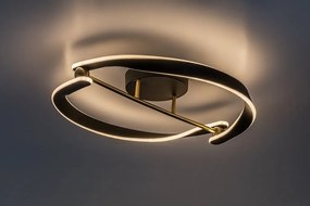Plafoniera LED din metal negru auriu Adalind