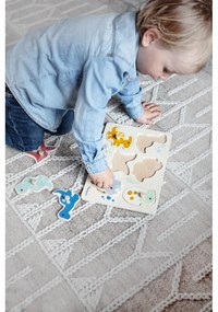 Puzzle (număr de piese 6) de inserat din lemn Dinosaurs – Kindsgut