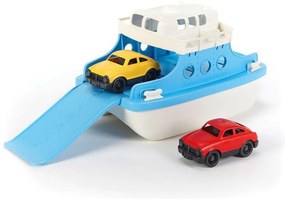 Feribot cu mașini Green Toys alb/albastru