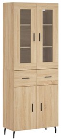 3198548 vidaXL Dulap înalt, stejar sonoma, 69,5x34x180 cm, lemn compozit