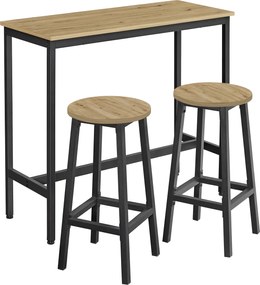 Set de masa 1+2, masa de bar 100x40 cm si scaune de bar TAYLOR ARTISAN